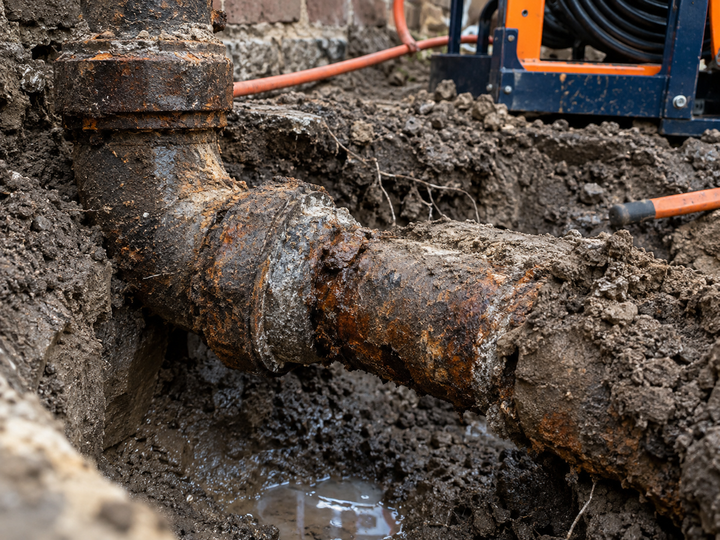 Older commercial drainage pipework